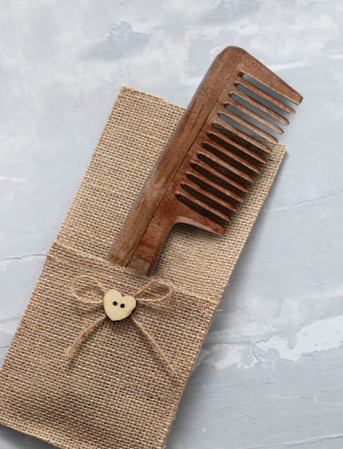 Neem Wood Comb With Handle