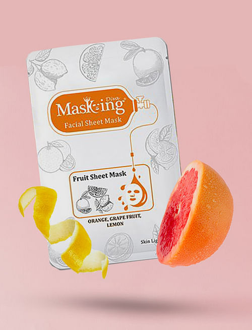 Fruit Sheet Mask - Orange, Grapefruit And Lemon