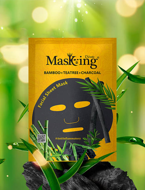 Bamboo, Teatree & Charcoal Facial Sheet Mask