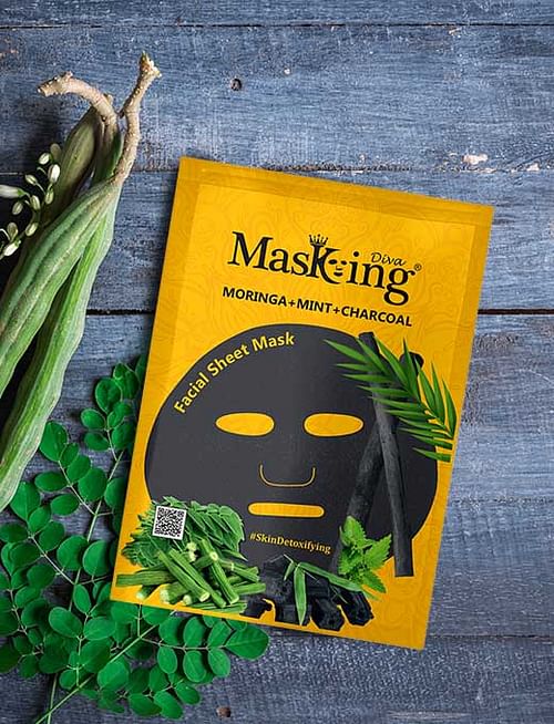 Moringa, Mint & Charcoal Facial Sheet Mask
