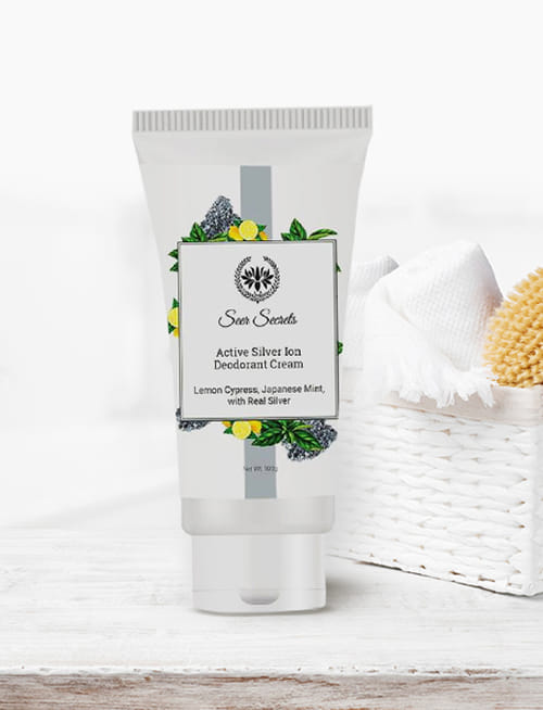 Lemon Cypress Japanese Mint Active Silver Ion Deodorant Cream