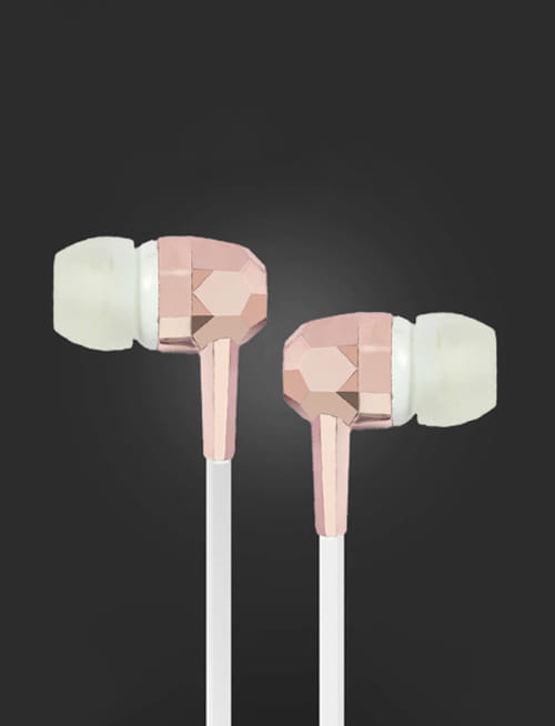 Crossloop Wired Earphones White & Rose Gold
