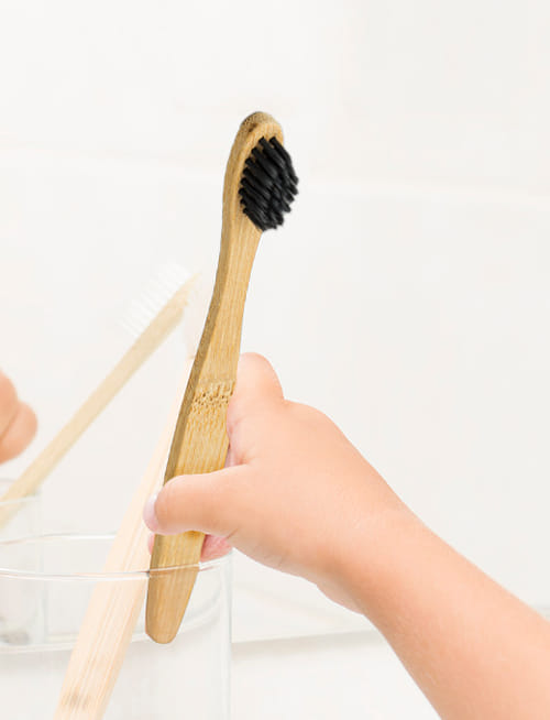 Activated Charcoal Bamboo Toothbrush For Kids