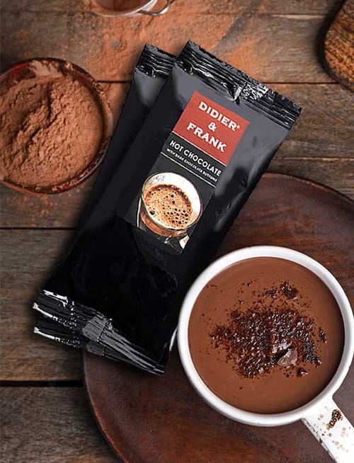 Hot Chocolate With Dark Chocolate Buttons