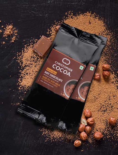 Hazelnut Hot Chocolate With Dark Chocolate Buttons