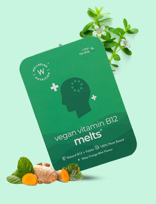 Melts Vegan Vitamin B12 + Folate + Curcumin