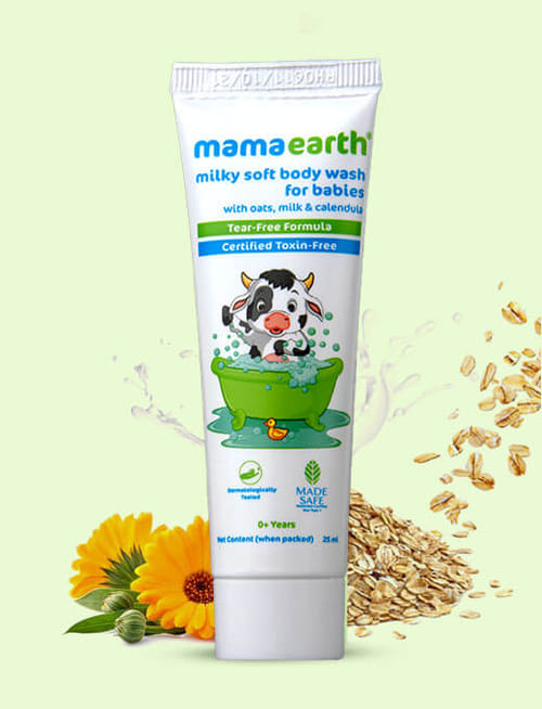 Milky Soft Body Wash For Babies With Oats, Milk And Calendula