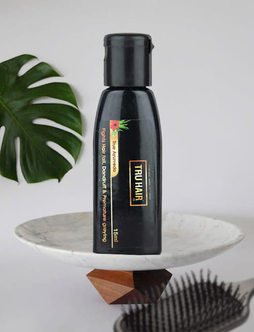 Tru Hair Oil True Ayurveda Fights Hair Fall Dandruff Premature Greying