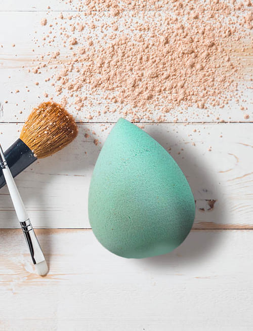 Blender Sponge - Aqua Blue (Shape May Vary) Blender Sponge - Aqua Blue (Shape May Vary)