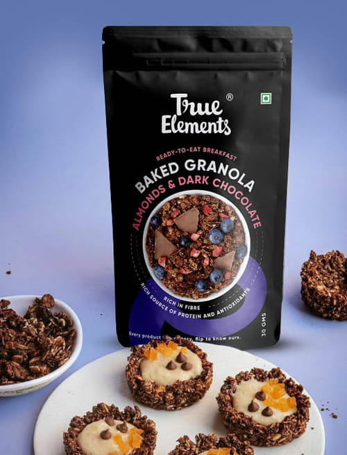 Ready-to-eat Breakfast Baked Granola Almonds Dark Chocolate