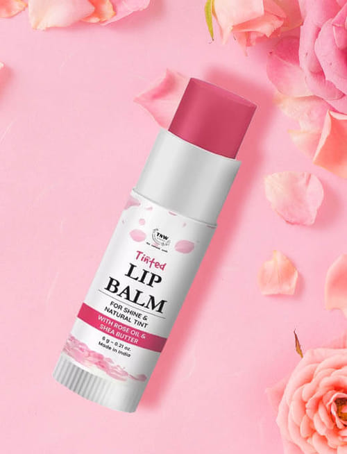 Tinted Lip Balm Natural Tint Rose Oil Shea Butter