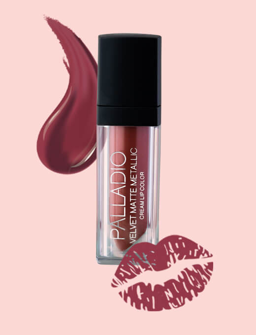 Velvet Matte Metallic Lip Color-Posh