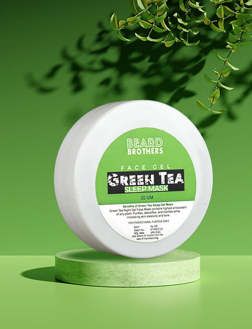 Green Tea Night Gel Face Mask For Men