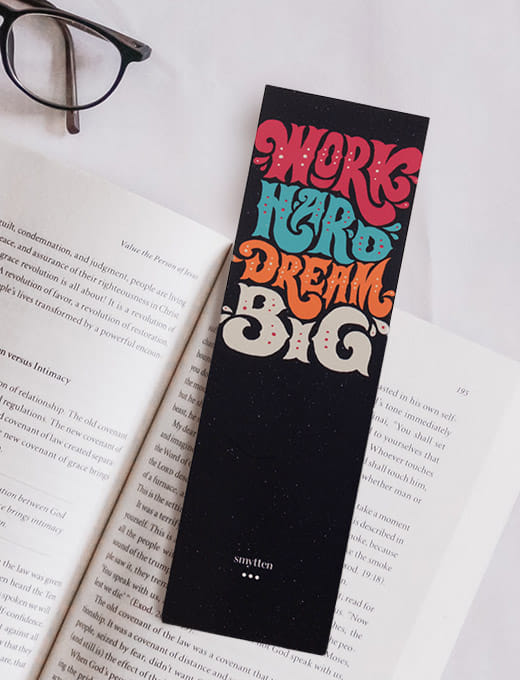 Work Hard Dream Big - Bookmark | Size: 1 unit By Smytten