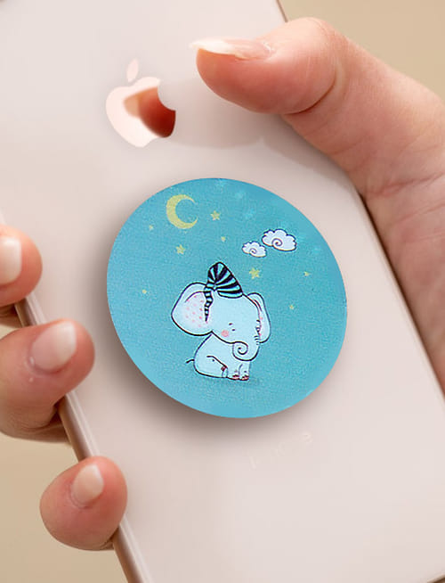 The Blue Elephant - Pop Socket