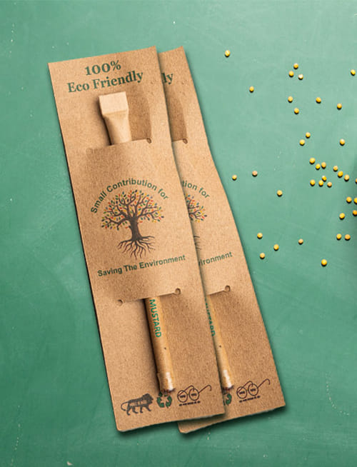 Plantable Seed Paper Pen Mustard Plantable Seed Paper Pen Mustard