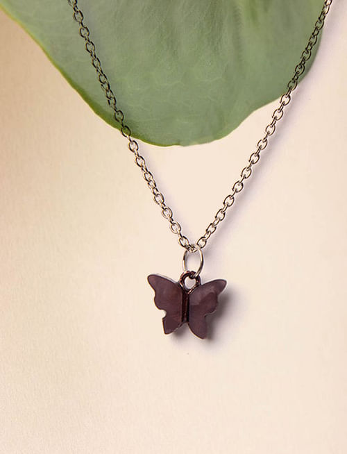The Black Butterfly Necklace