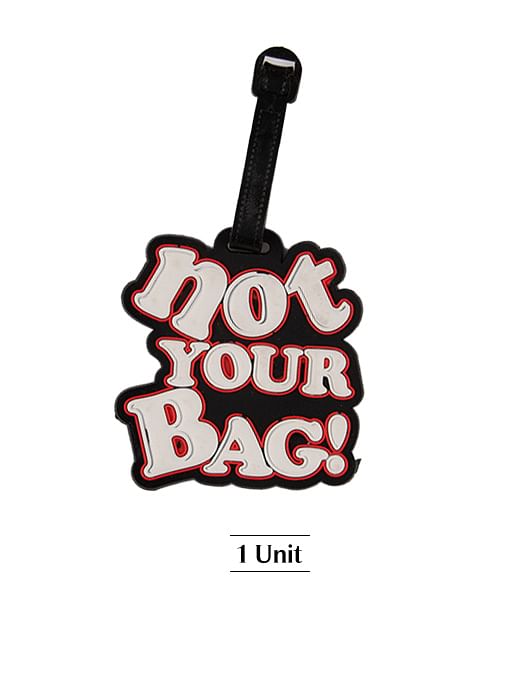 Luggage Tag Not Your Bag Red Black Size 1 unit By Smytten