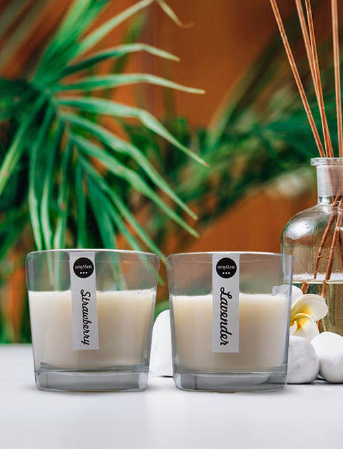 Shot Glass Candles - Strawberry & Lavender