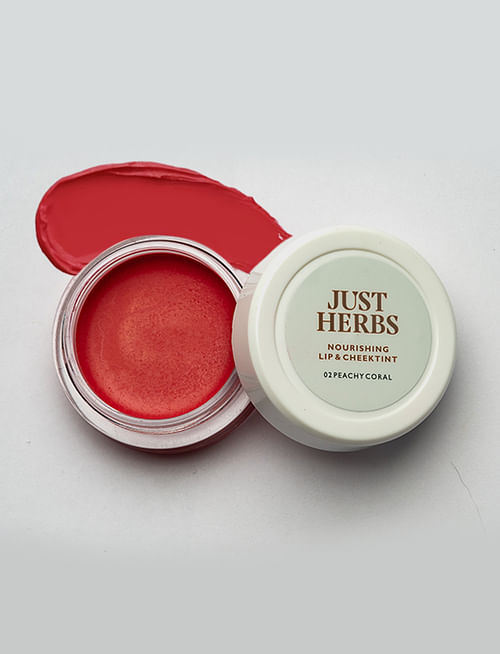 Herb Enriched Cheek And Lip Tint - Peachy Coral