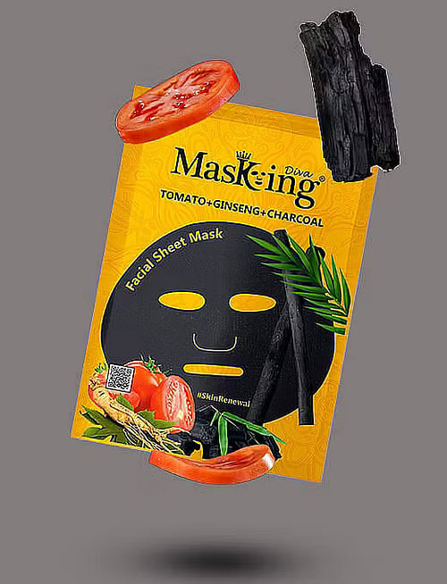 Tomato, Ginseng & Charcoal Facial Sheet Mask
