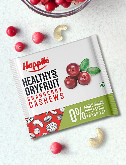 Cranberry Cashews Healthy Mini Dry Fruit Bar