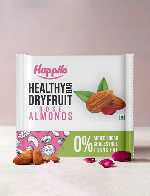 Rose Almonds Healthy Mini Dry Fruit Bar