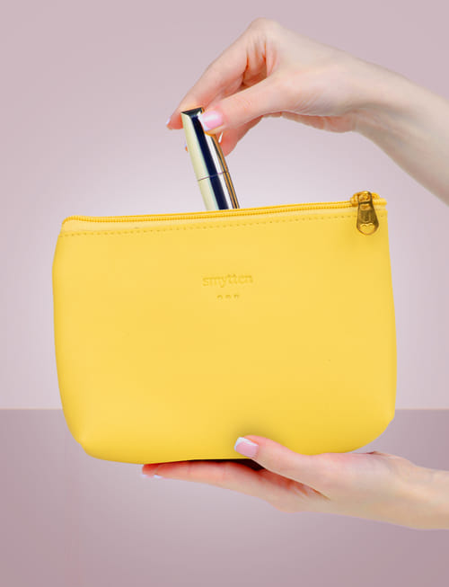 Leather Travel Pouch (Hard) - Yellow