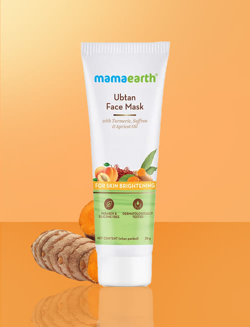 Ubtan Face Mask With Saffron And Turmeric For Skin Brightening And Tan Removal