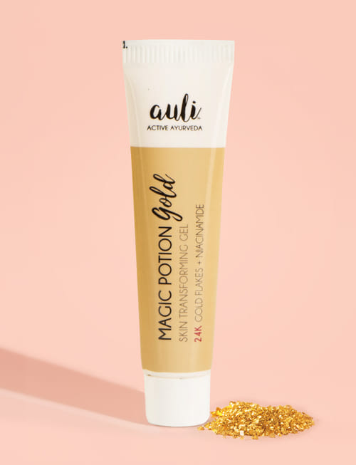 Magic Potion Gold With 24k Gold Flakes - Skin Transforming Gel Magic Potion Gold With 24k Gold Flakes - Skin Transforming Gel
