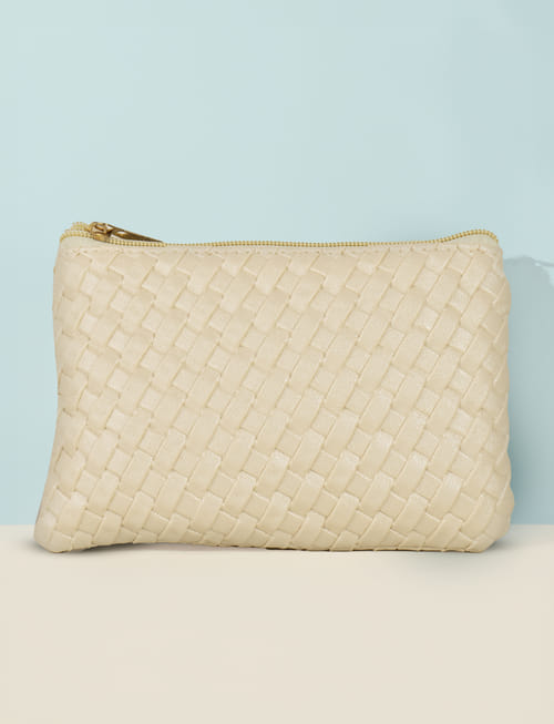 White Canvas Travel Pouch