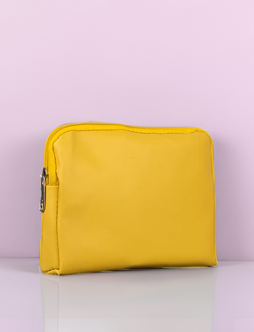 Leather Pouch - Yellow