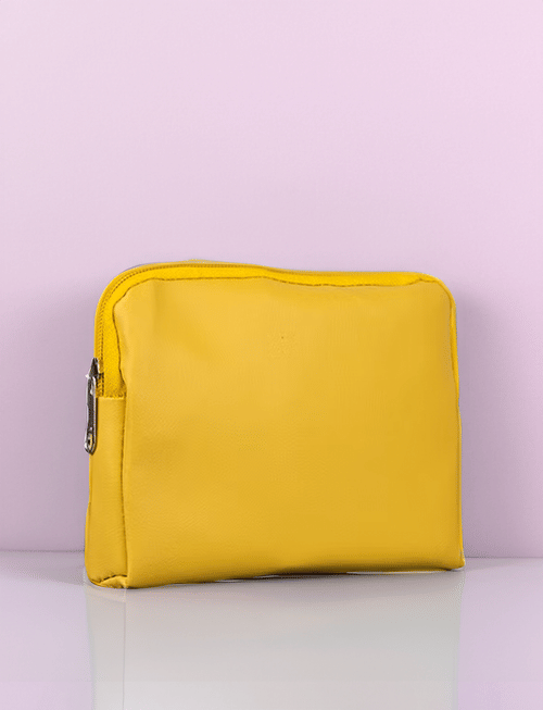 Leather Pouch - Yellow