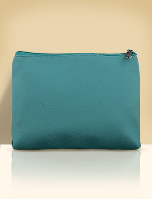 Leather Travel Pouch - Turquoise