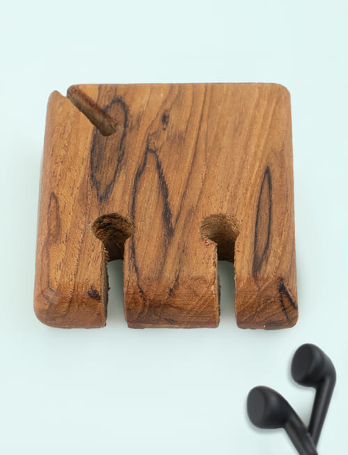 Wooden Earphone Organizer
