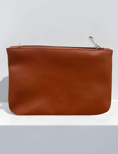 Leather Travel Pouch - Burnt Ochre