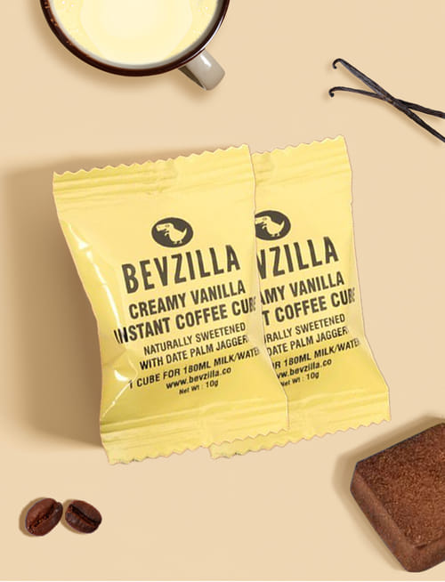 Creamy Vanilla Instant Coffee Cube - Naturally Sweetened