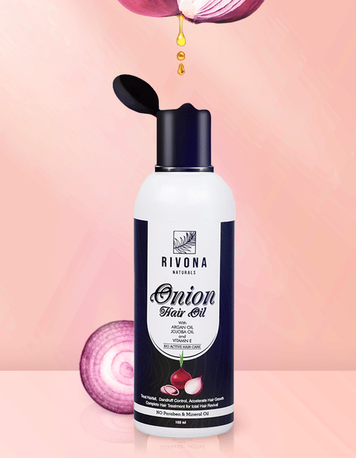 Onion Hair Growth Oil - With Red Onion, Bhringraj, Argan Oil & Vitamin E