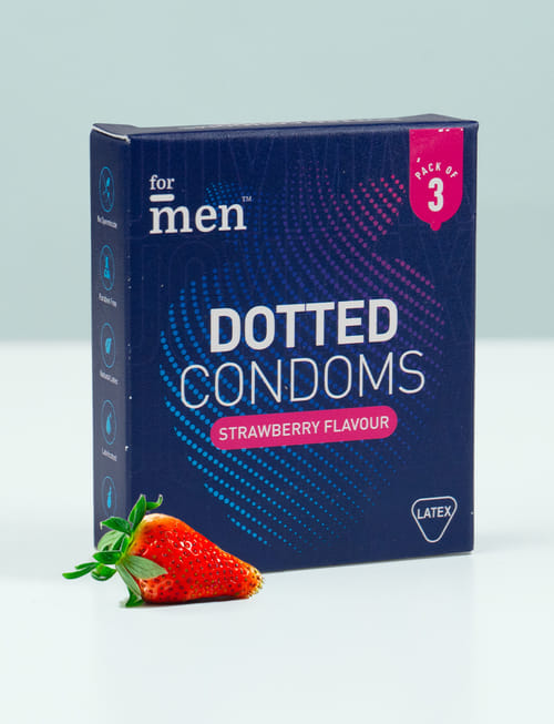 JoyMax Dotted Condoms - Strawberry Flavor (3U)
