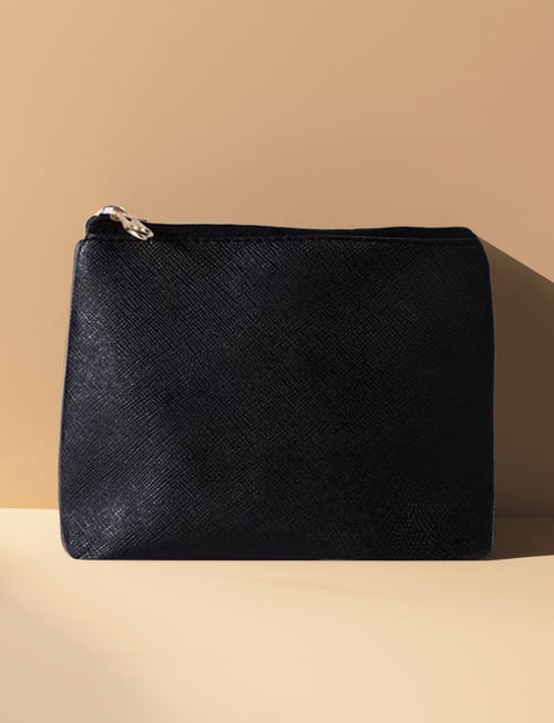 Leather Travel Pouch - Black