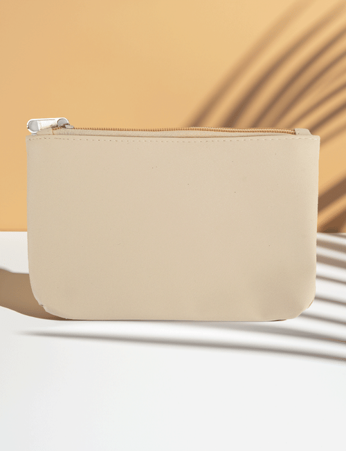 Leather Travel Pouch - Cream