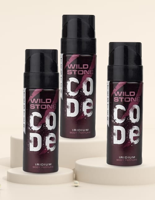 Wild Stone Code Iridium No Gas Body Perfume Trio