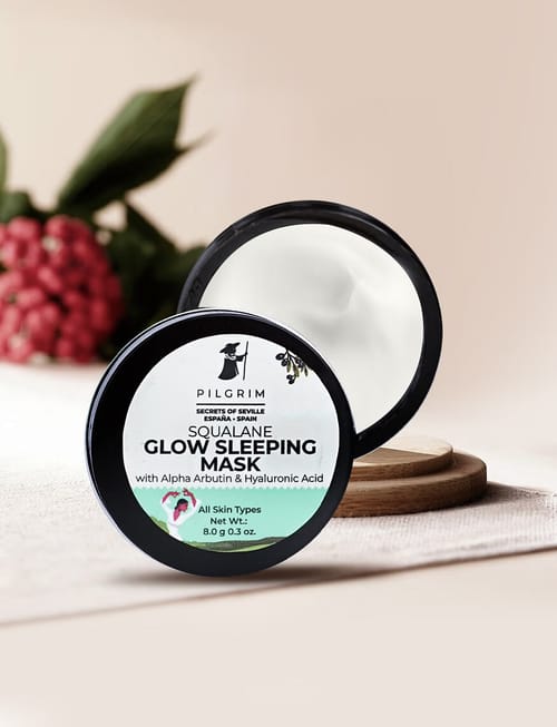 Squalane Glow Sleeping Mask With Alpha Arbutin & Hyaluronic Acid & Free Gift