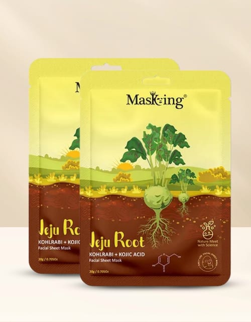 Jeju Yamroot + Hyluronic Acid Facial Sheet Mask Duo