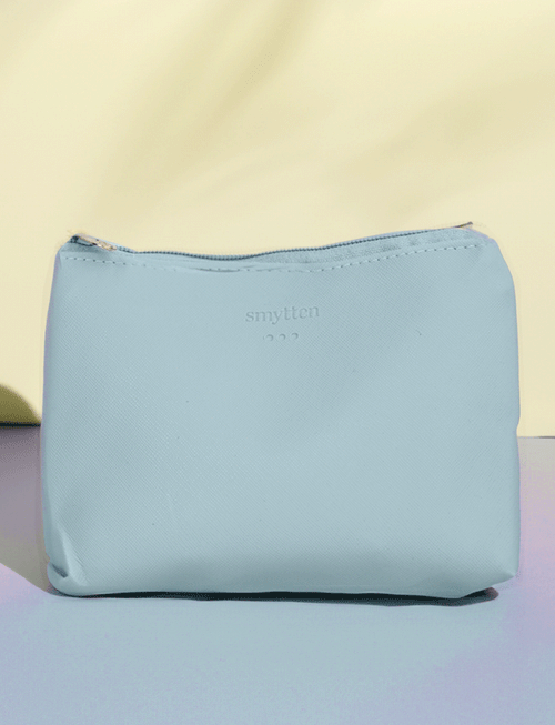 Leather Travel Pouch - Blue