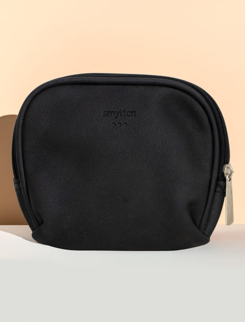 Black Rexin Utility Pouch