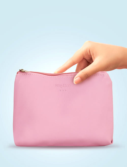 Leather Travel Pouch - Baby Pink Leather Travel Pouch - Baby Pink