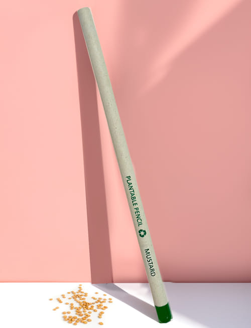 Plantable Seed Plain Paper Pencil Mustard