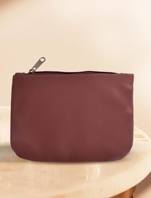 Leather Travel Pouch - Dusty Mauve