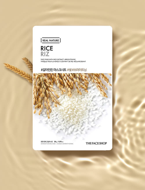 Real Natural Rice Face Mask